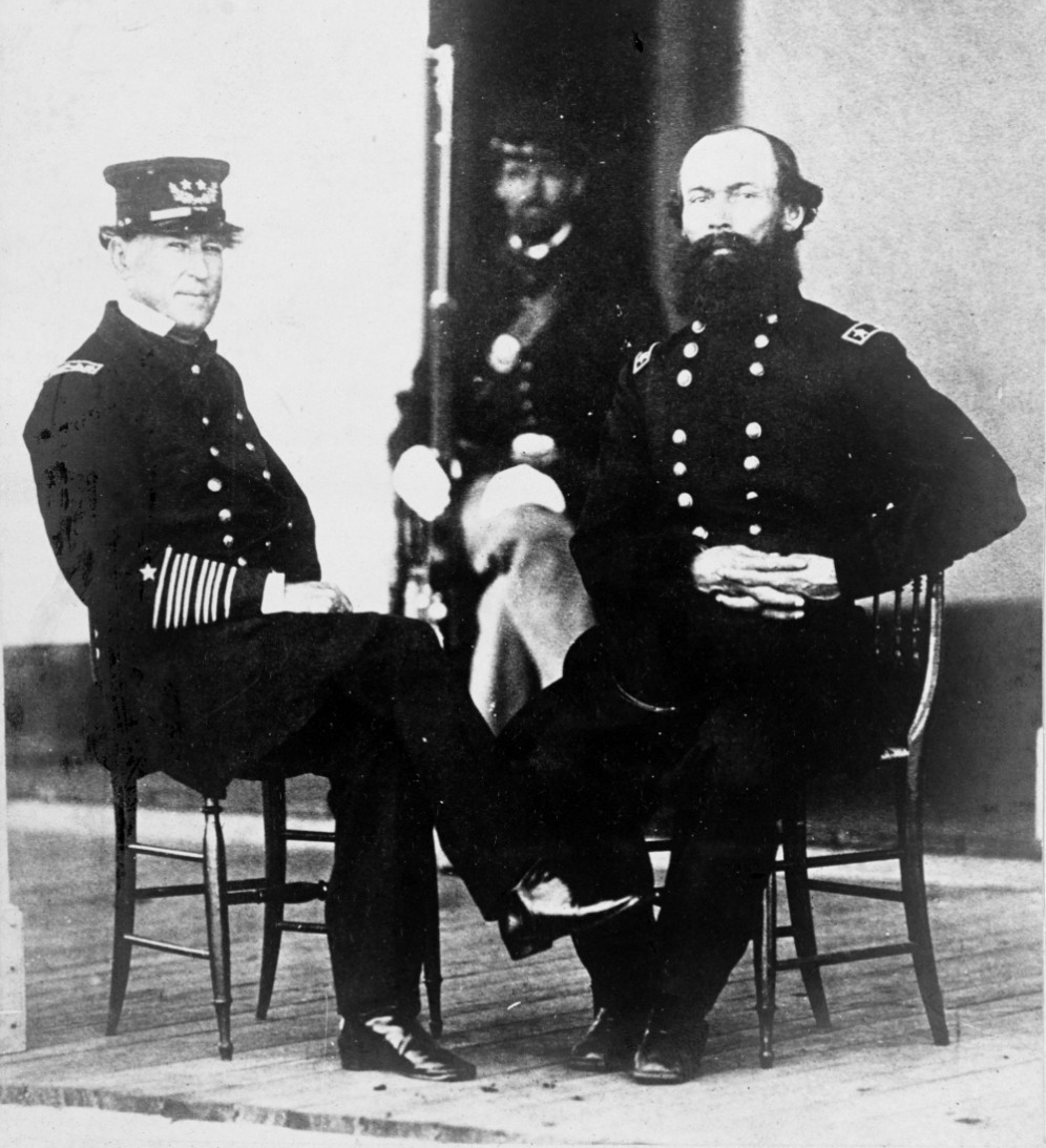 Rear Adm. David Glasgow Farragut and Maj. Gen. Gordon Granger