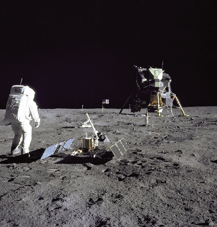 Edwin “Buzz” Aldrin, Jr., on the moon