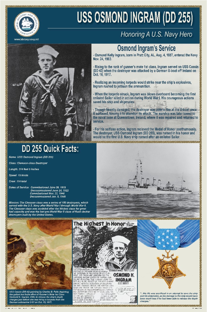 Infographic on Medal of Honor recipient Osmond Ingram