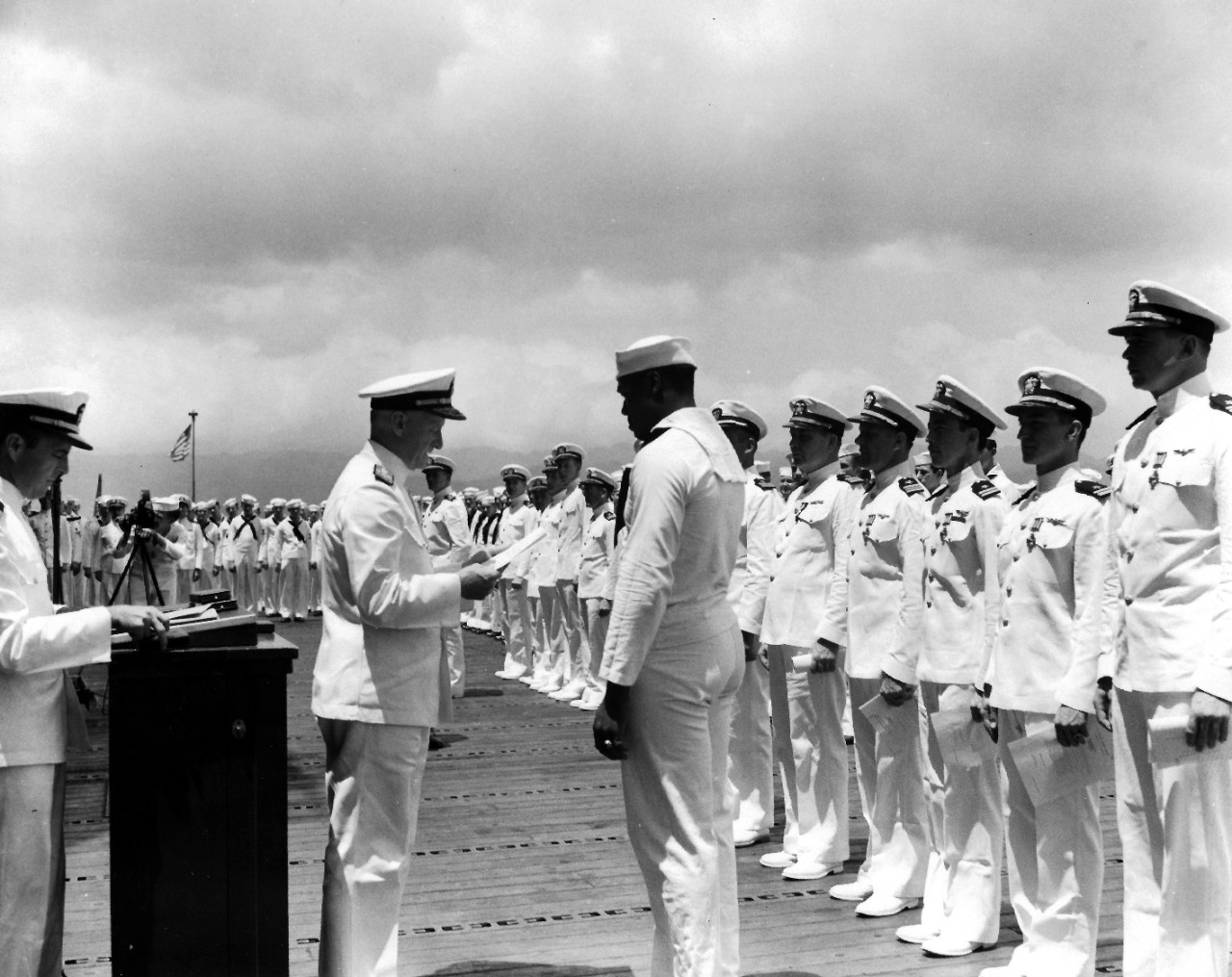 Mess Attendant Second Class Doris “Dorie” Miller received the Navy Cross