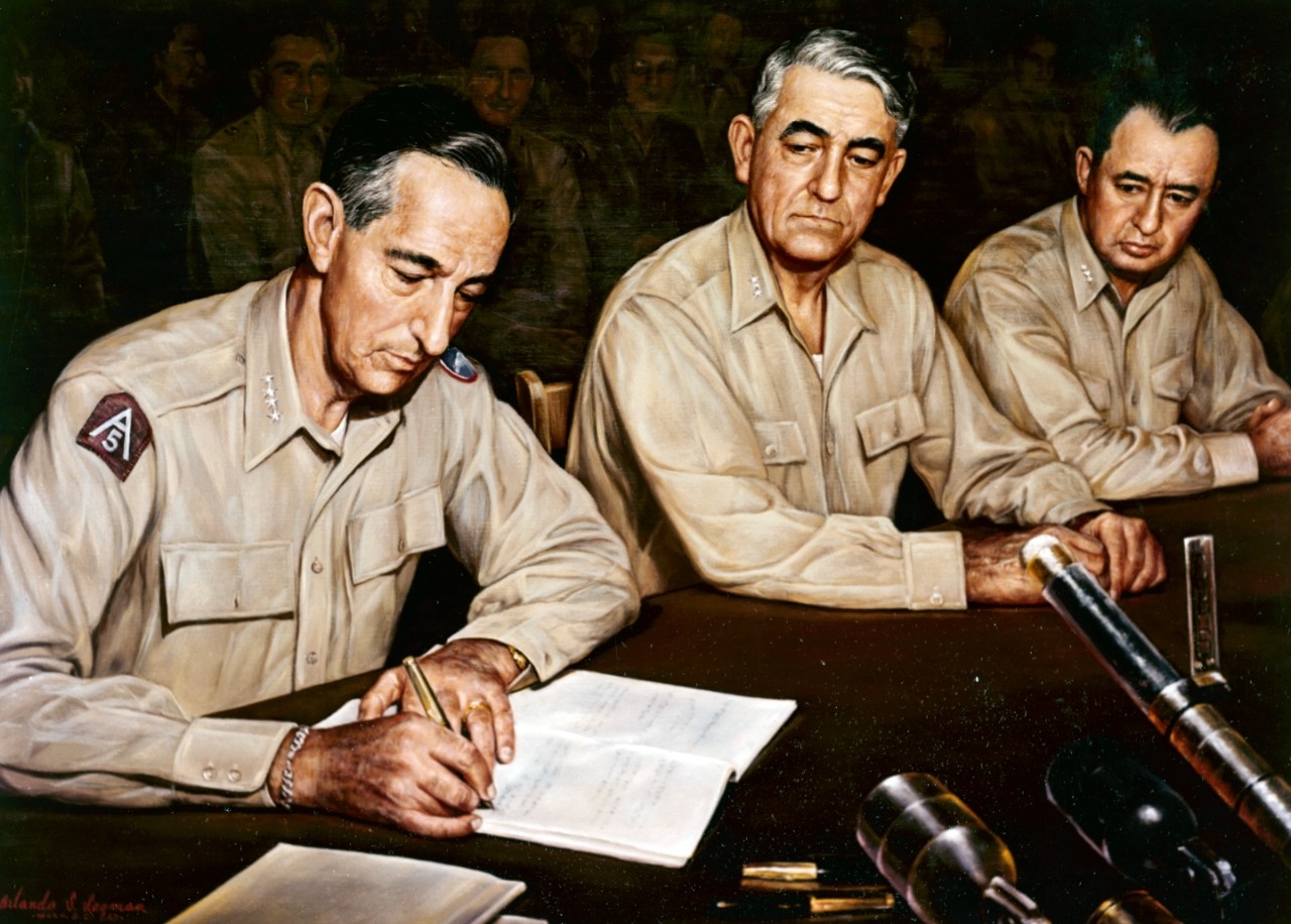 Painting of the U.S. Armistice Commission at Panmunjom, Korea