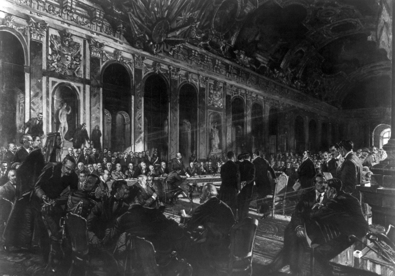 Painting of the Treaty of Versailles
