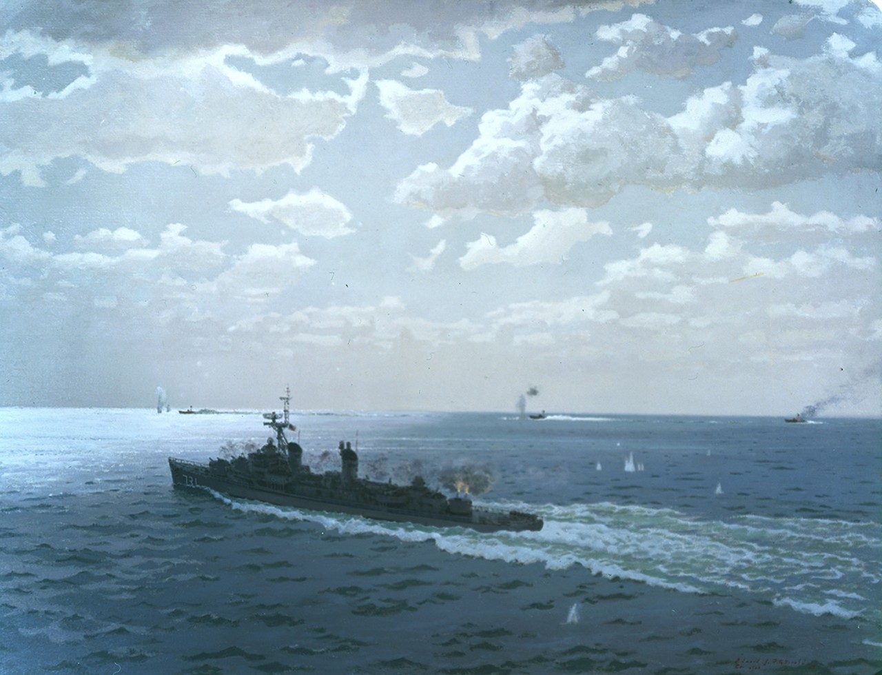 Painting of the Gulf of Tonkin incident