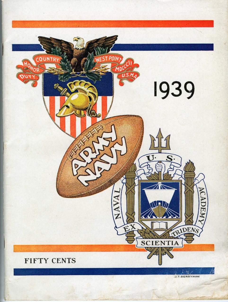 A 1939 program for the Army-Navy football game