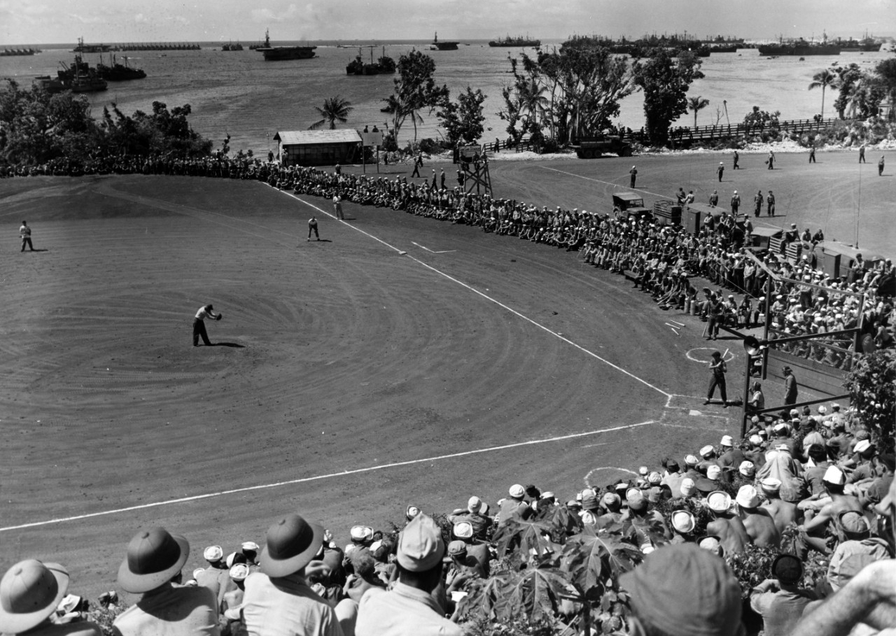 Exhibition baseball game at Guam, February 1945