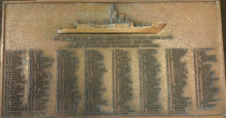 Plaque from USS Samuel B. Roberts (FFG-58)