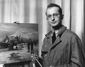 William Draper with painting
