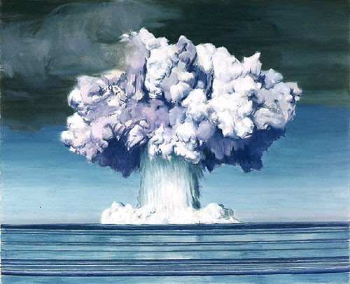 The atom bomb mushroom cloud