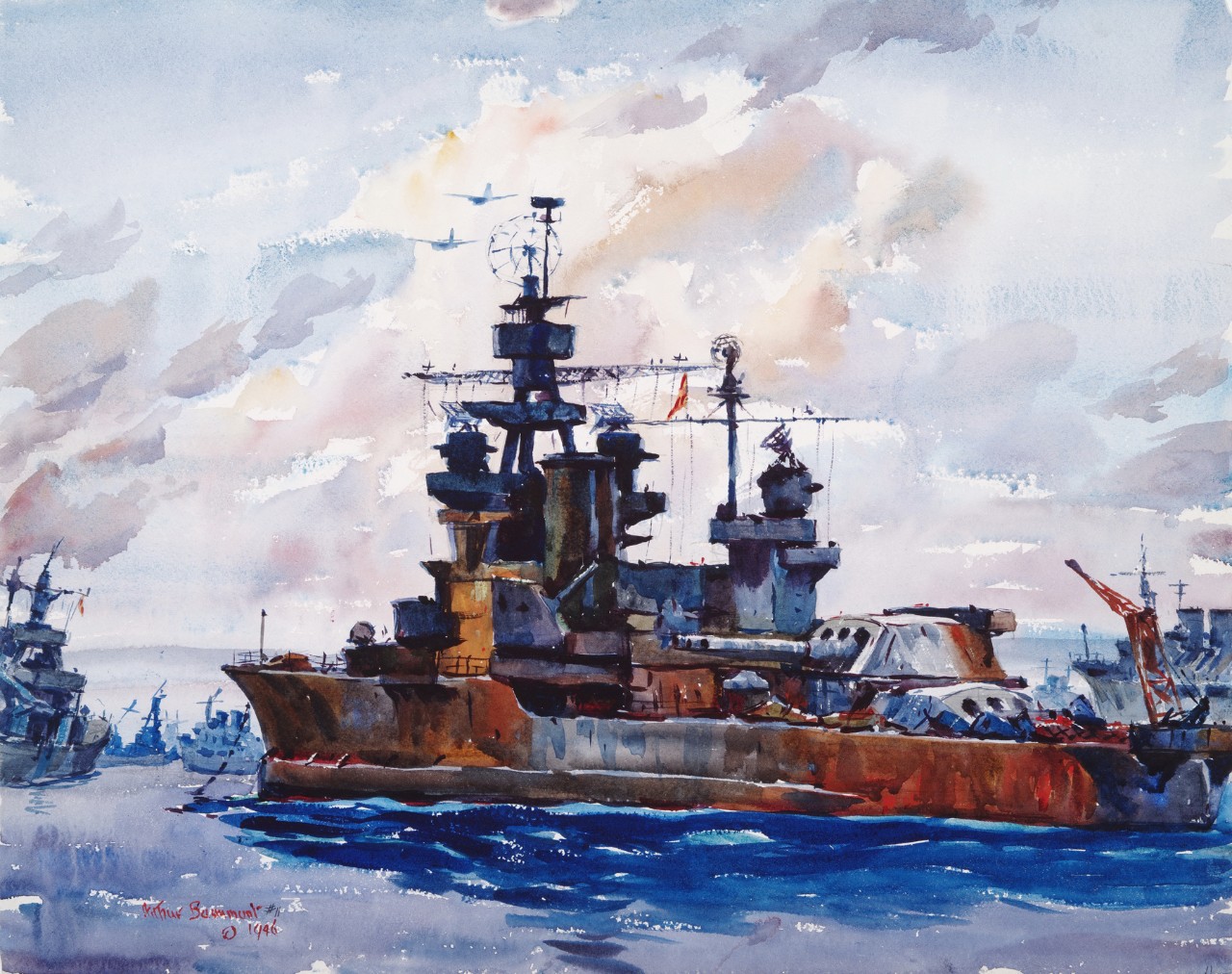 Battleship Pennsylvania after bomb test