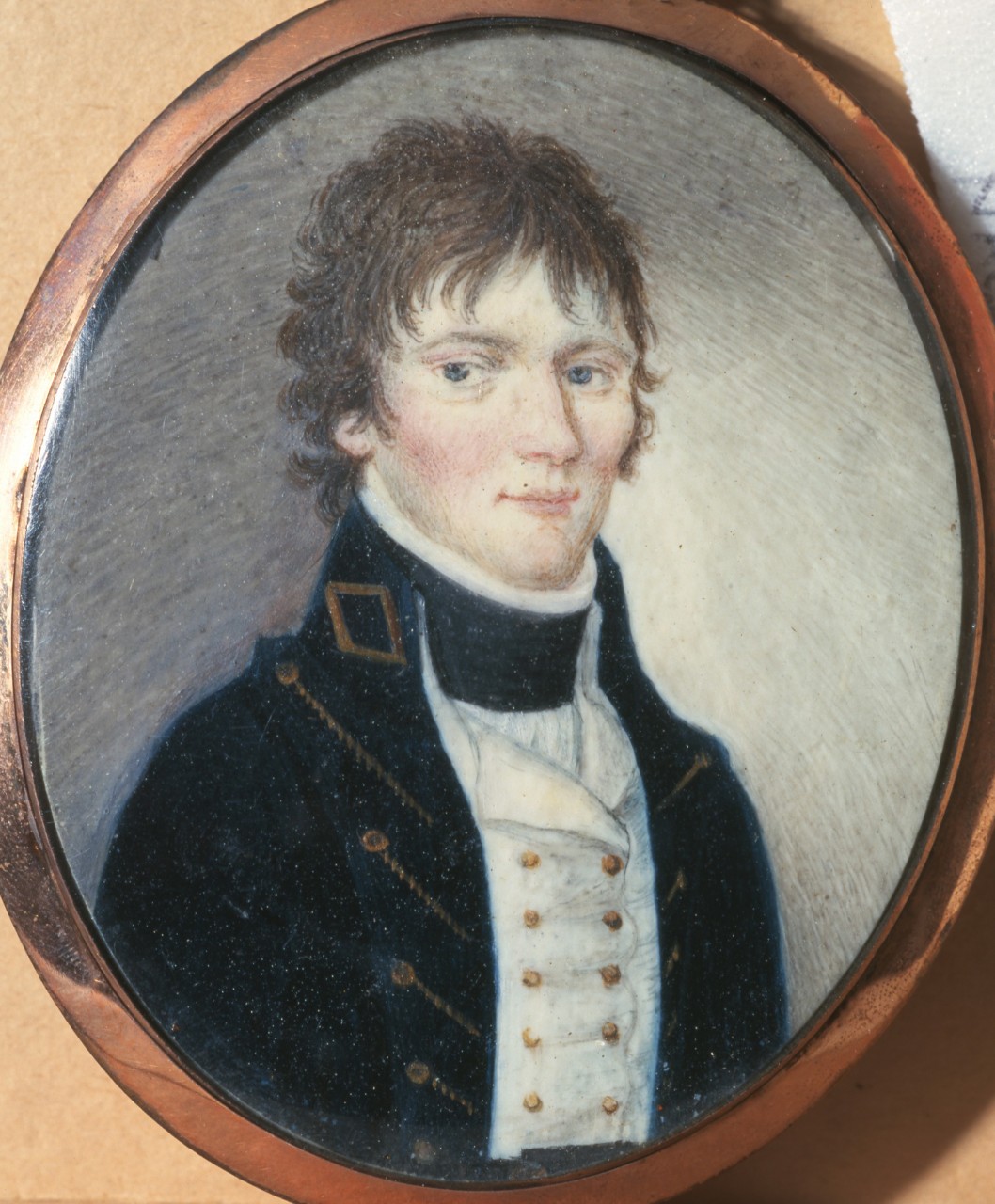 Oval portrait of a naval officer