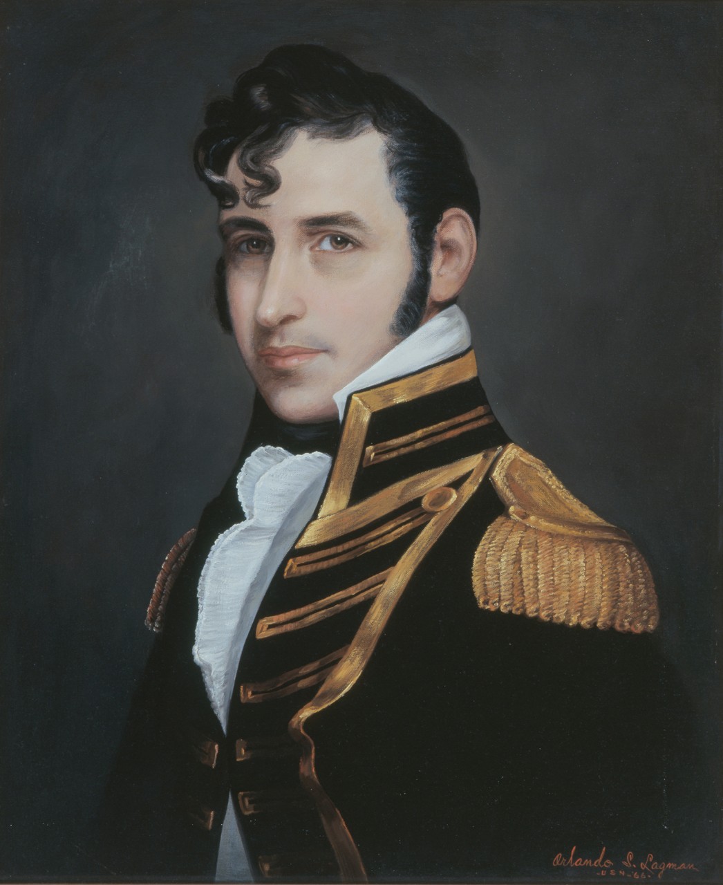 Protrait of Stephen Decatur in an early 19th century uniform
