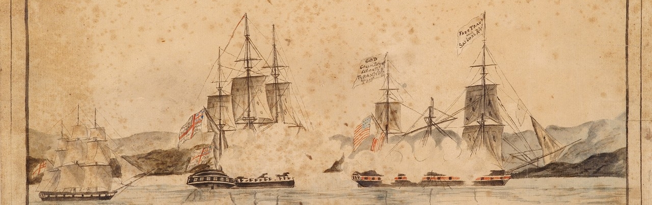 <p>His Majesty's Ship Phoebe, Engaging the American Frigate Essex, Off Valparaiso, South America, 1814</p>
