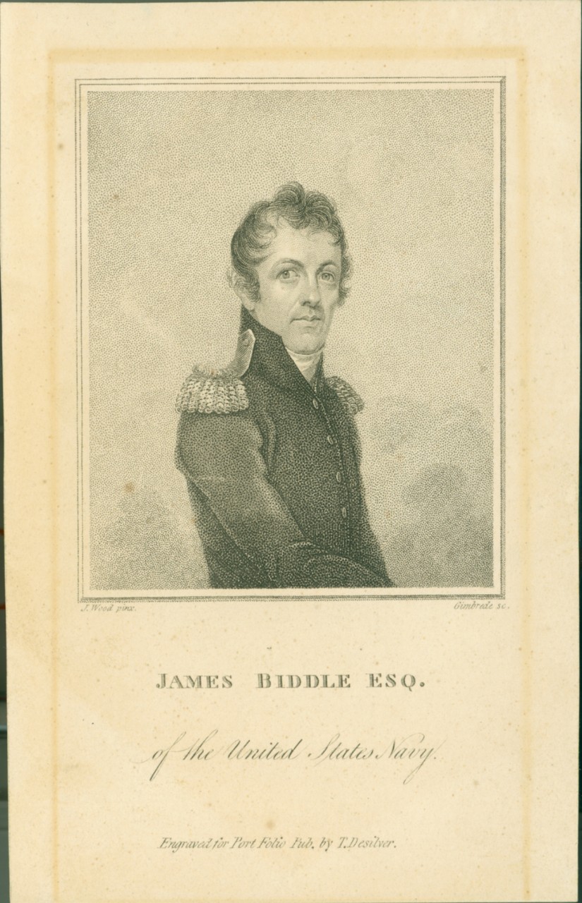 Portrait of James Biddle from the waist wearing a uniform