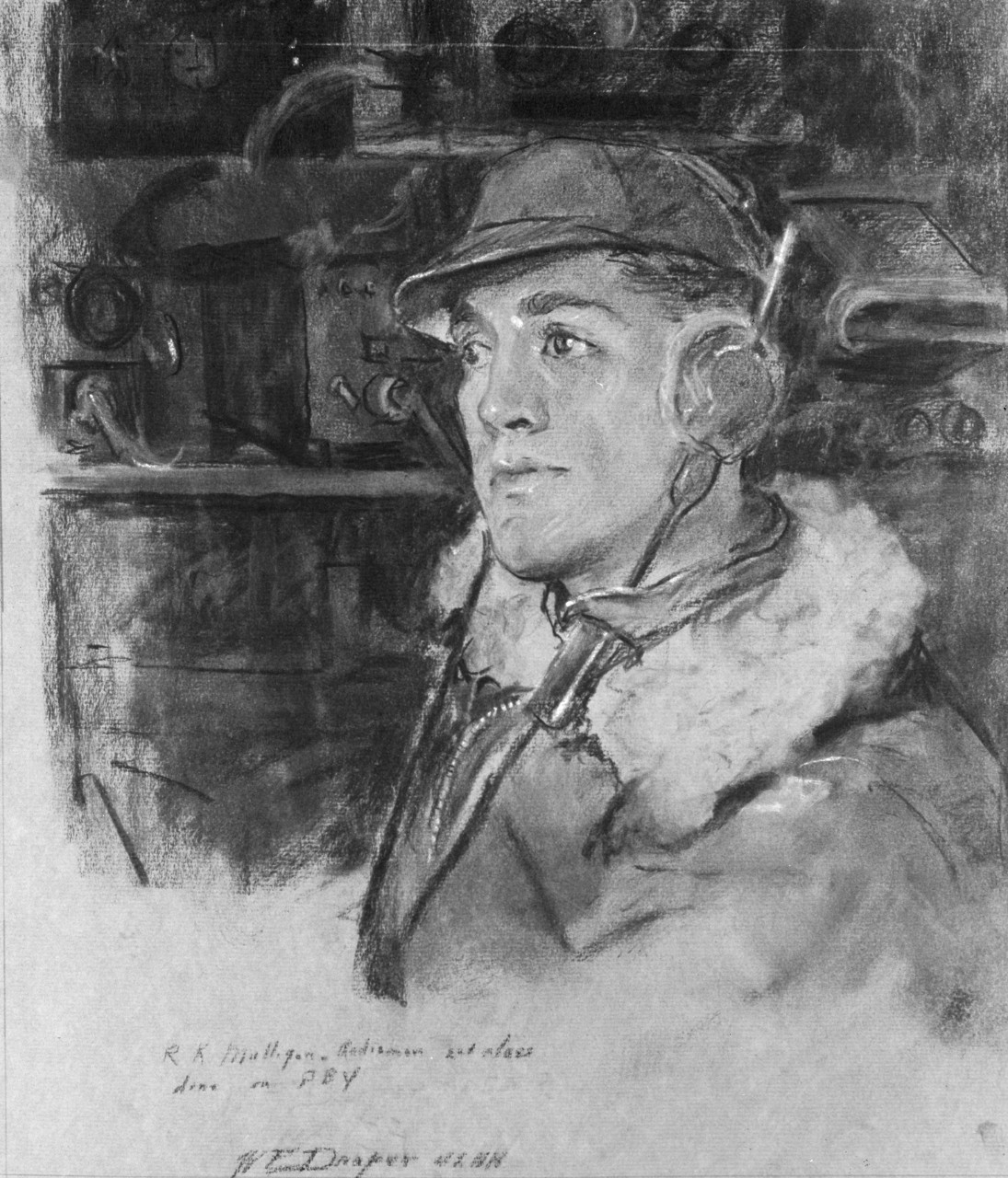 Portrait of Radioman R.K. Mulligan, U.S.N.
