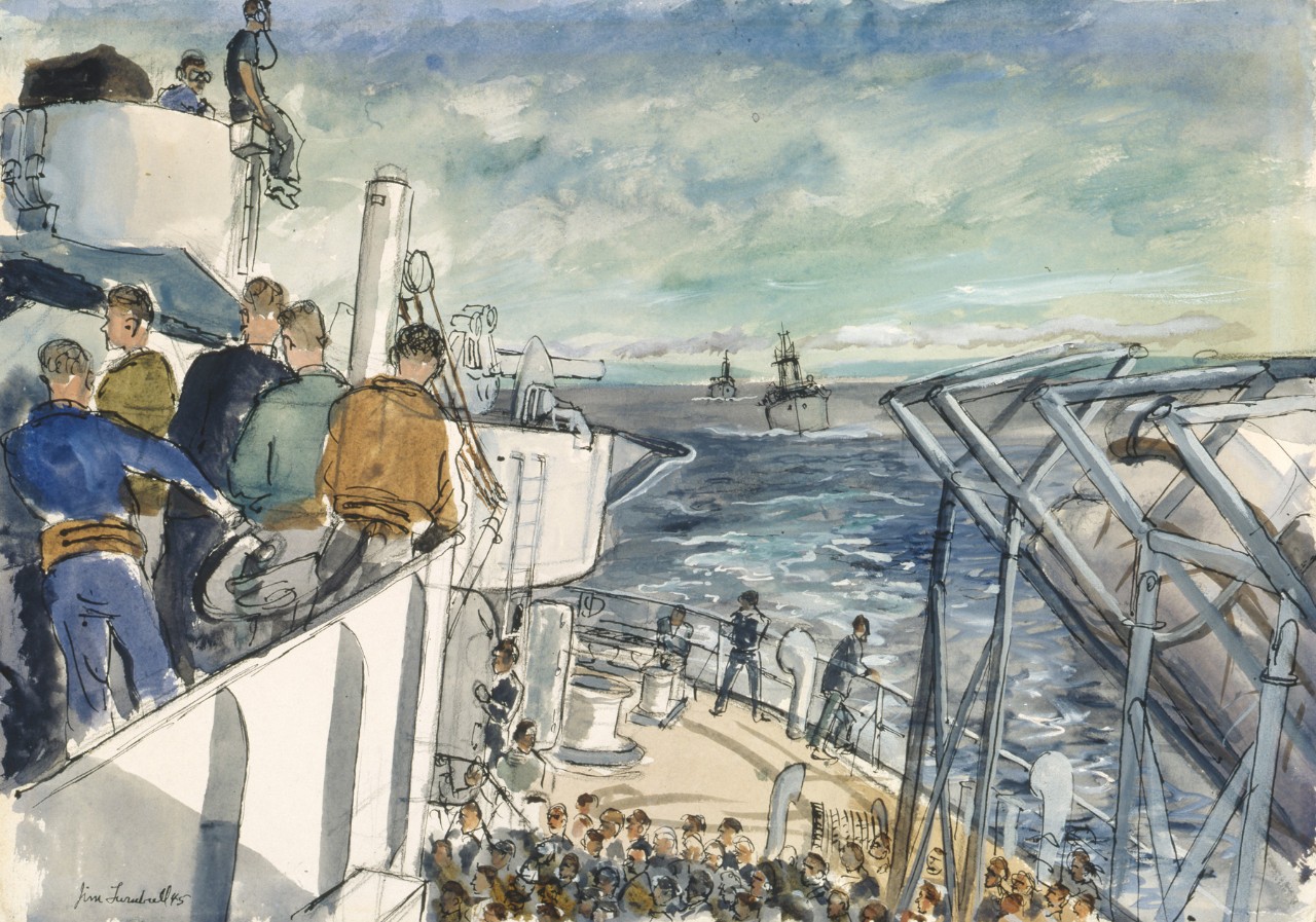 Men on the deck of a ship
