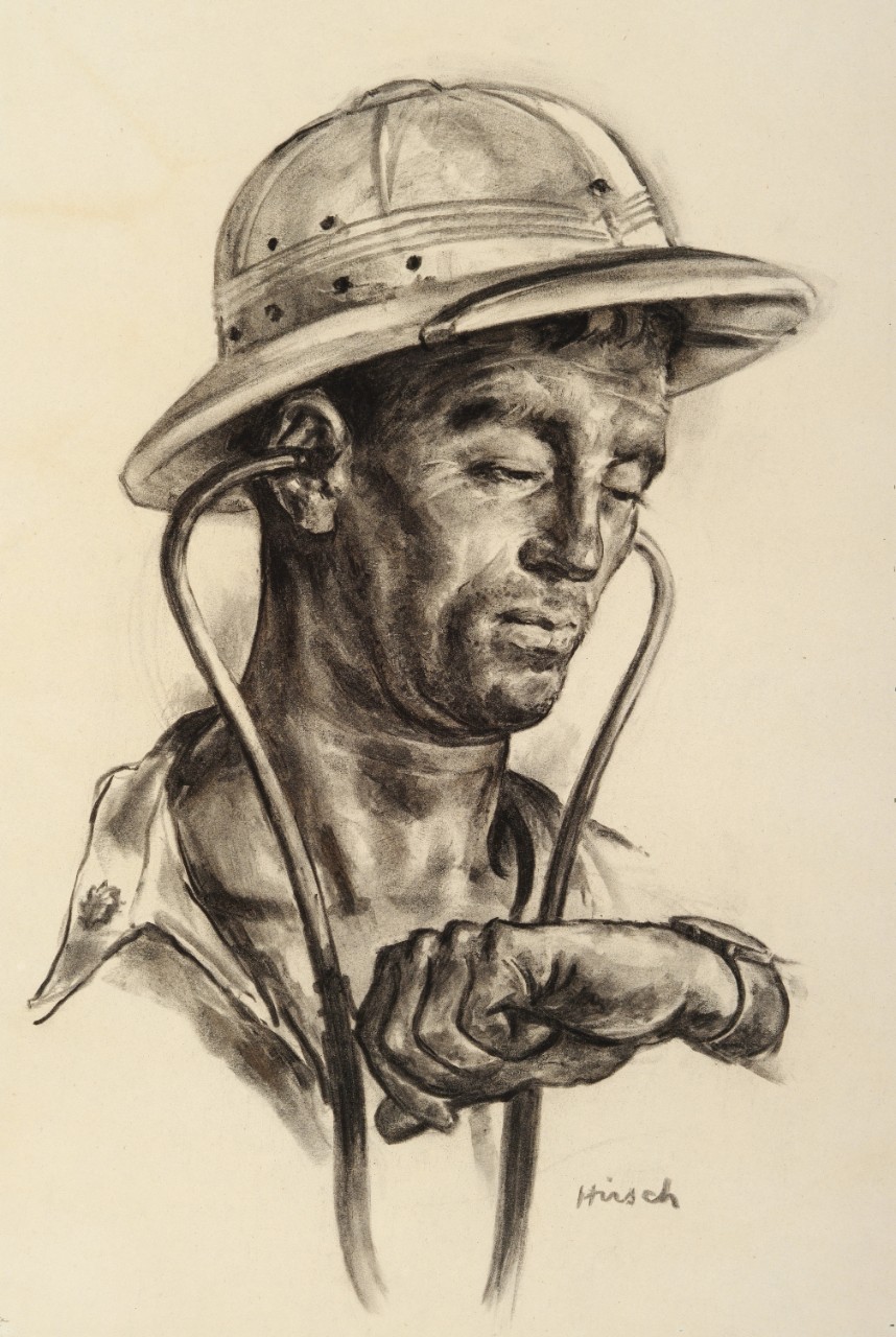 Portrait of a Navy doctor in a pith helmet