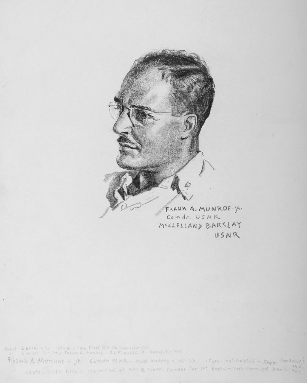 Portrait of CDR Frank A. Munroe, Jr.