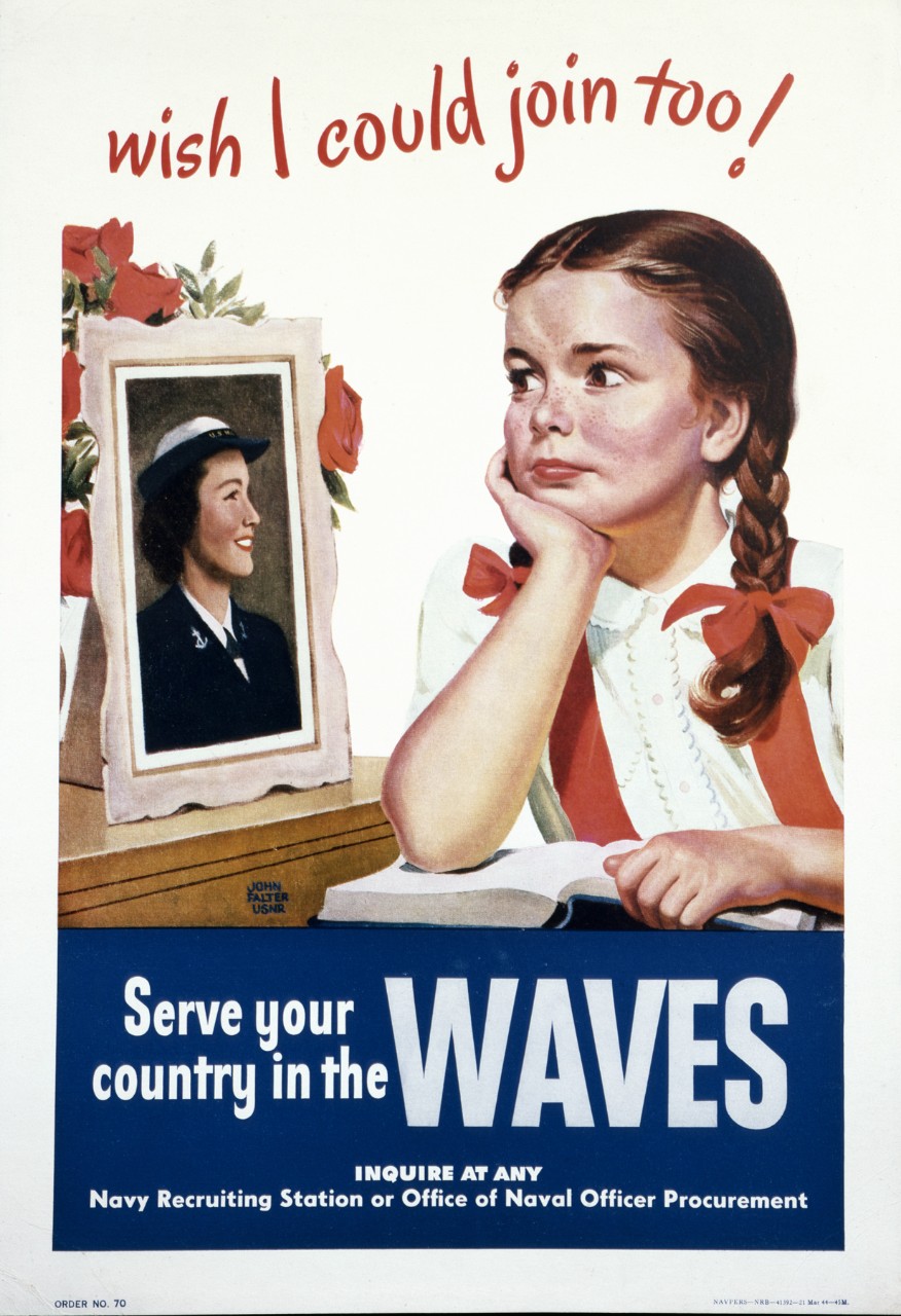 Poster with an image of the little girl with a picture of a WAVE