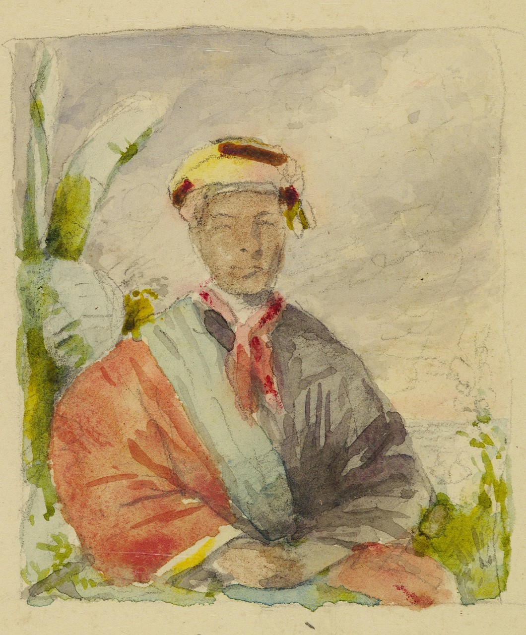 A portrait of a seated man in formal dress