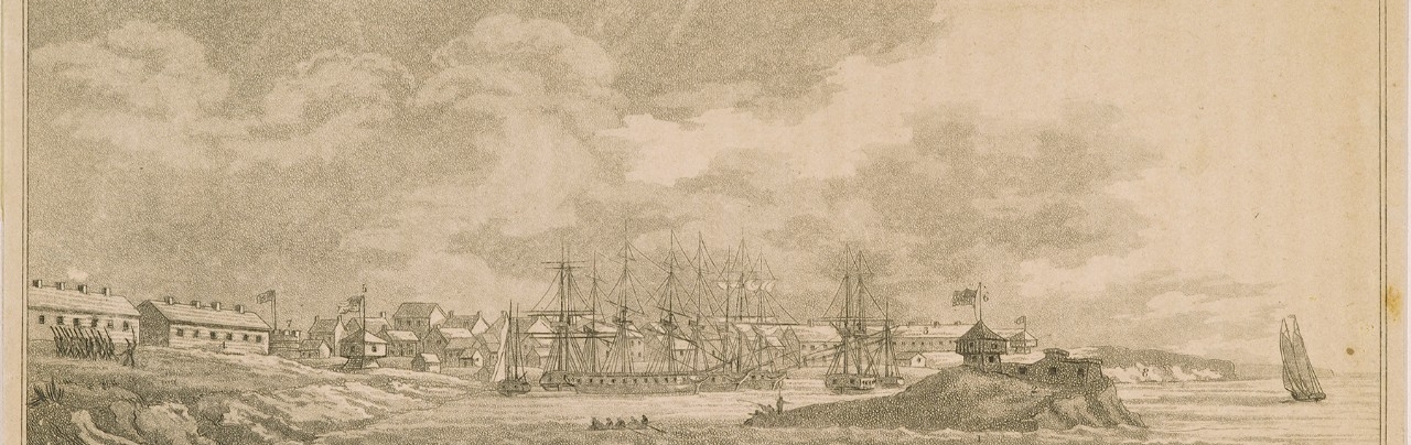 <p>South-East View of Sackett’s Harbor</p>
