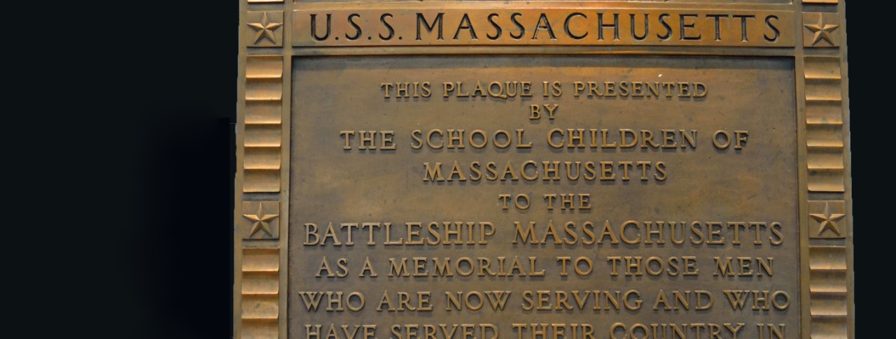 Presentation Plaque to the USS Massachusetts