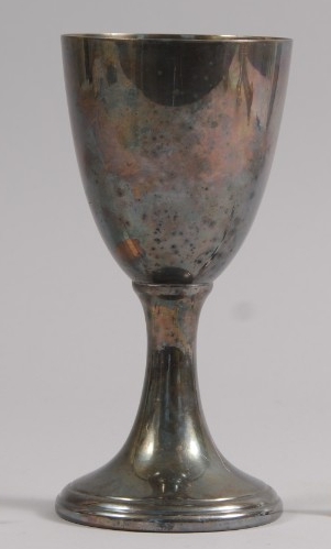 <p>Silver chalice tarnished</p>
