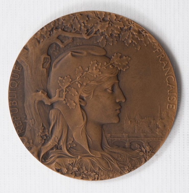 Obverse of World's Fair Medal, Paris France, 1900 Obverse