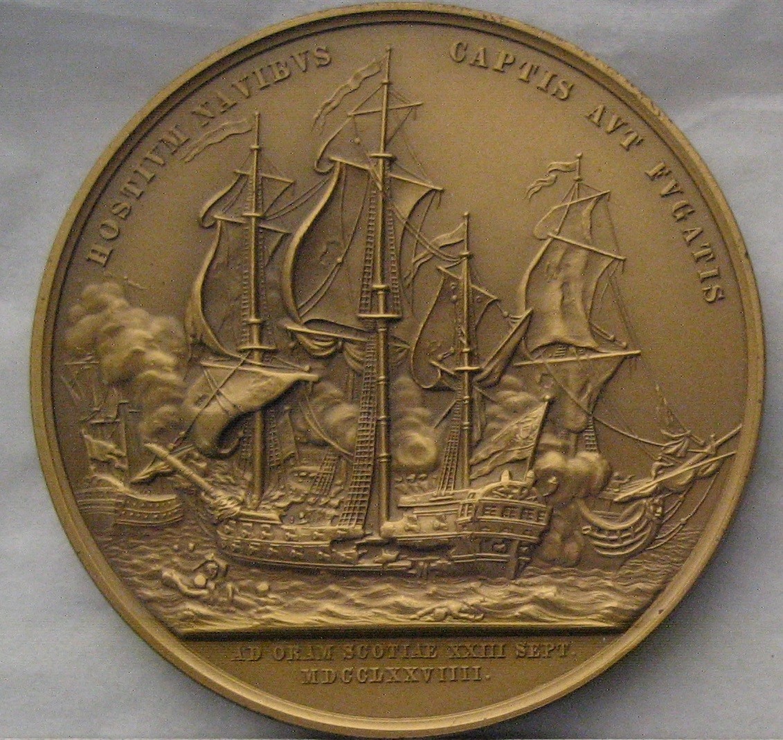 Uncirculated GREAT NAVAL VICTORY Solid Bronze Medal 1779  John Paul Jones 