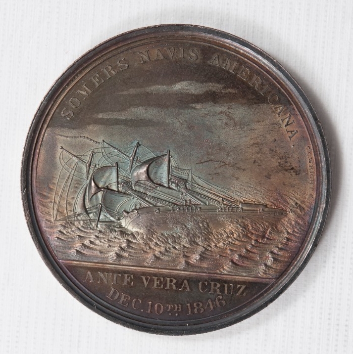 Obverse of Congressional medal marking the sinking of the USS Somers and the Foreign sailors that saved the survivors