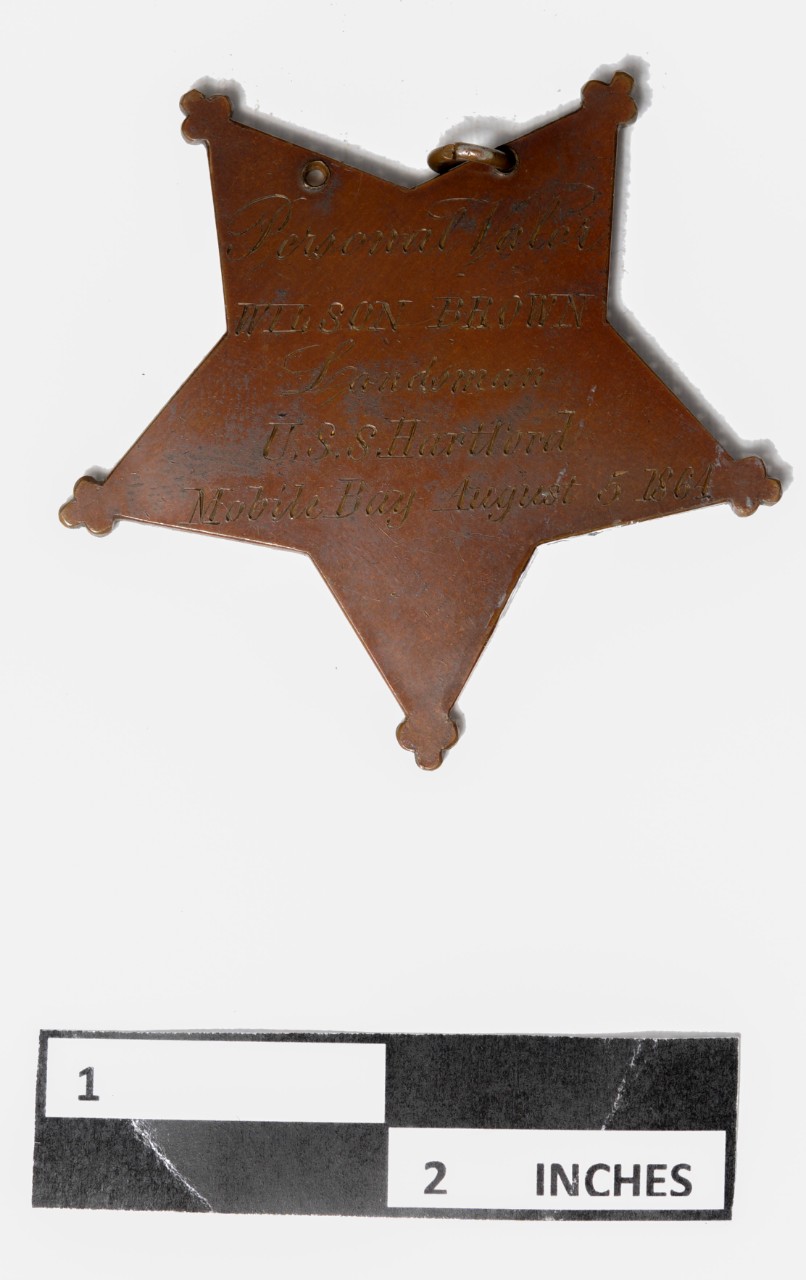 Engraved reverse of medal of honor of wilson brown