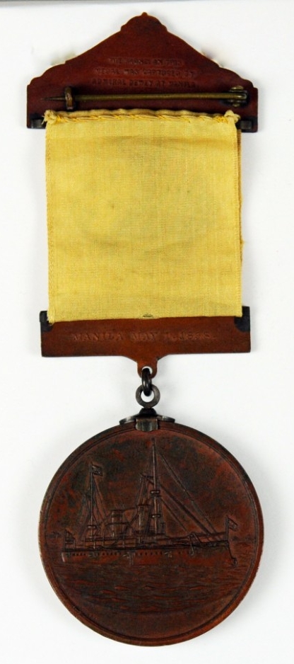 <p>Commemorative Medal Admiral Dewey Washington DC Reception Reverse</p>