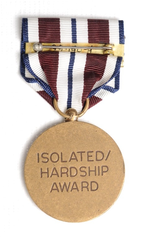 <p>Public Health Service Isolated Hardship Medal Reverse</p>
