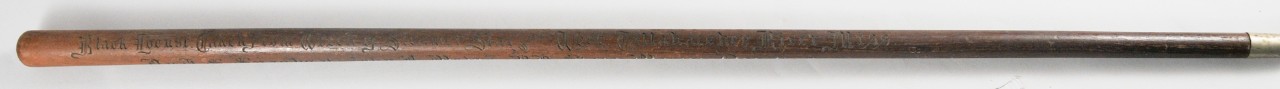 Wooden Walking Cane from the Star of the West, old english script on the cane