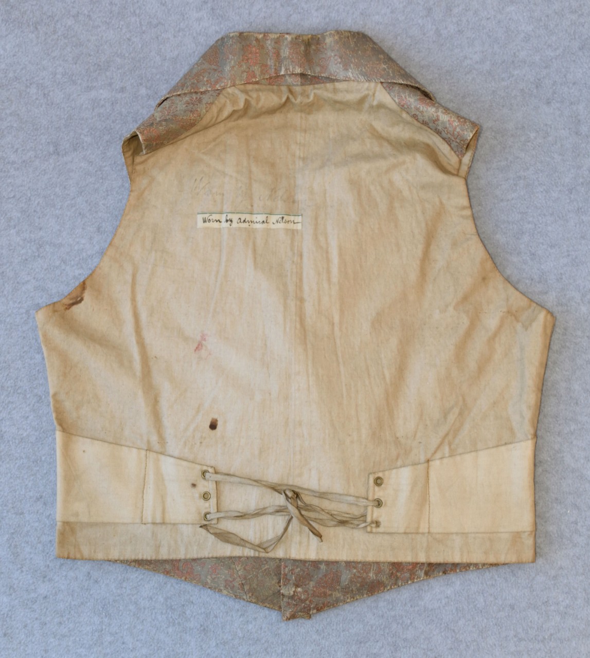 Silk Waistcoat reverse with waistband tightener