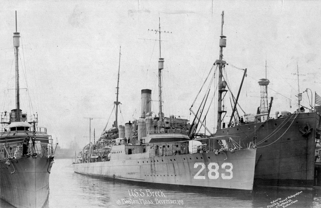 28 black and white and sepia photographs taken in 1919 of U.S. Navy ships, in Boston, Massachusetts or Portsmouth, New Hampshire. Photos by J. Crosby of Boston, Massachusetts. Many photos have been assigned NH numbers or removed to the NH collection.