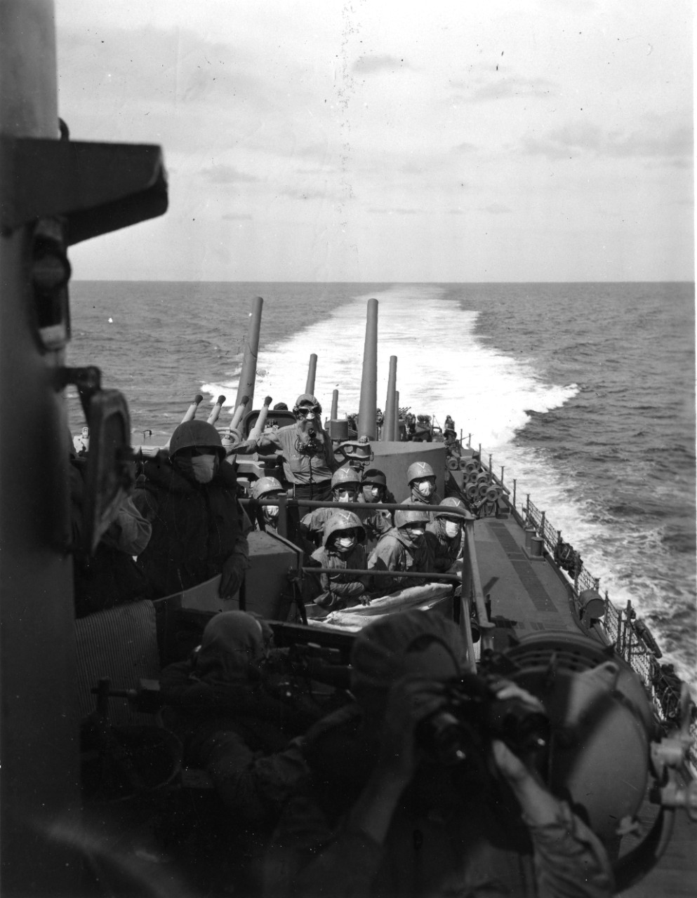 7 black and white photos taken during World War II, donated to the Naval Historical Foundation by Vice Admiral James Maher, and subsequently donated to the Naval History and Heritage Command.  Air attacks at Tulagi and Guadalcanal; general quarters USS San Juan (CL-54); captured Japanese naval personnel;  USS North Carolina (BB-55); USS Vestal (AR-4); USS Washington (BB-56). Most photos have been assigned NH numbers.