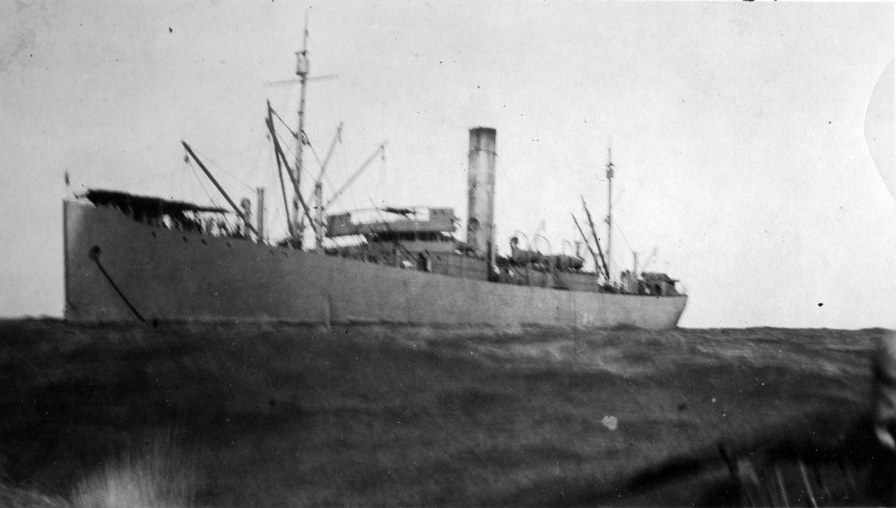 Collection of 24 prints related to crew and activities of US Navy cargo ship USS Soestdijk (ID 3413), all apparently related to one or more of her voyages to the United States and South America in 1918-1919. Many of the views were taken during an equator-crossing ceremony (Crossing the Line). Additional subject matter consists of crew members and general views of the ship.