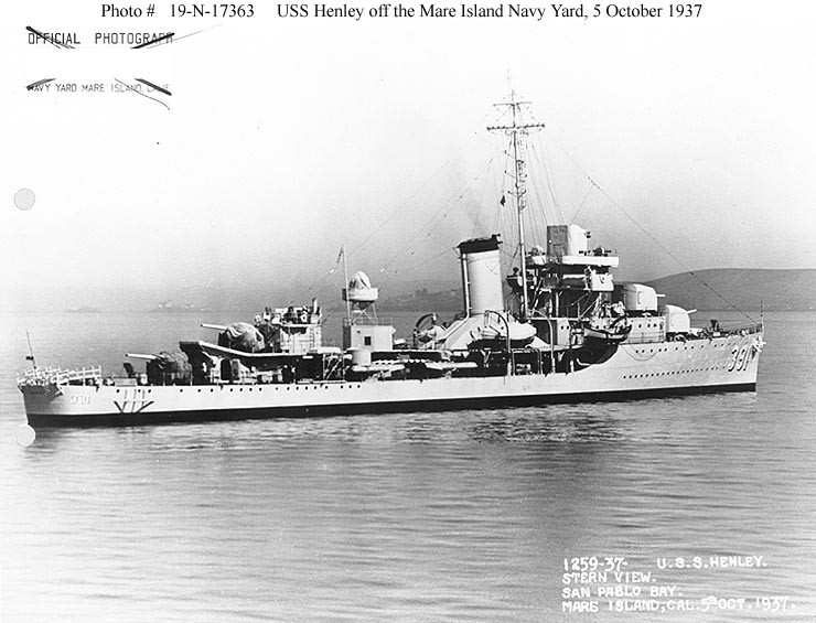 Photo #: 19-N-17363  USS Henley (DD-391)