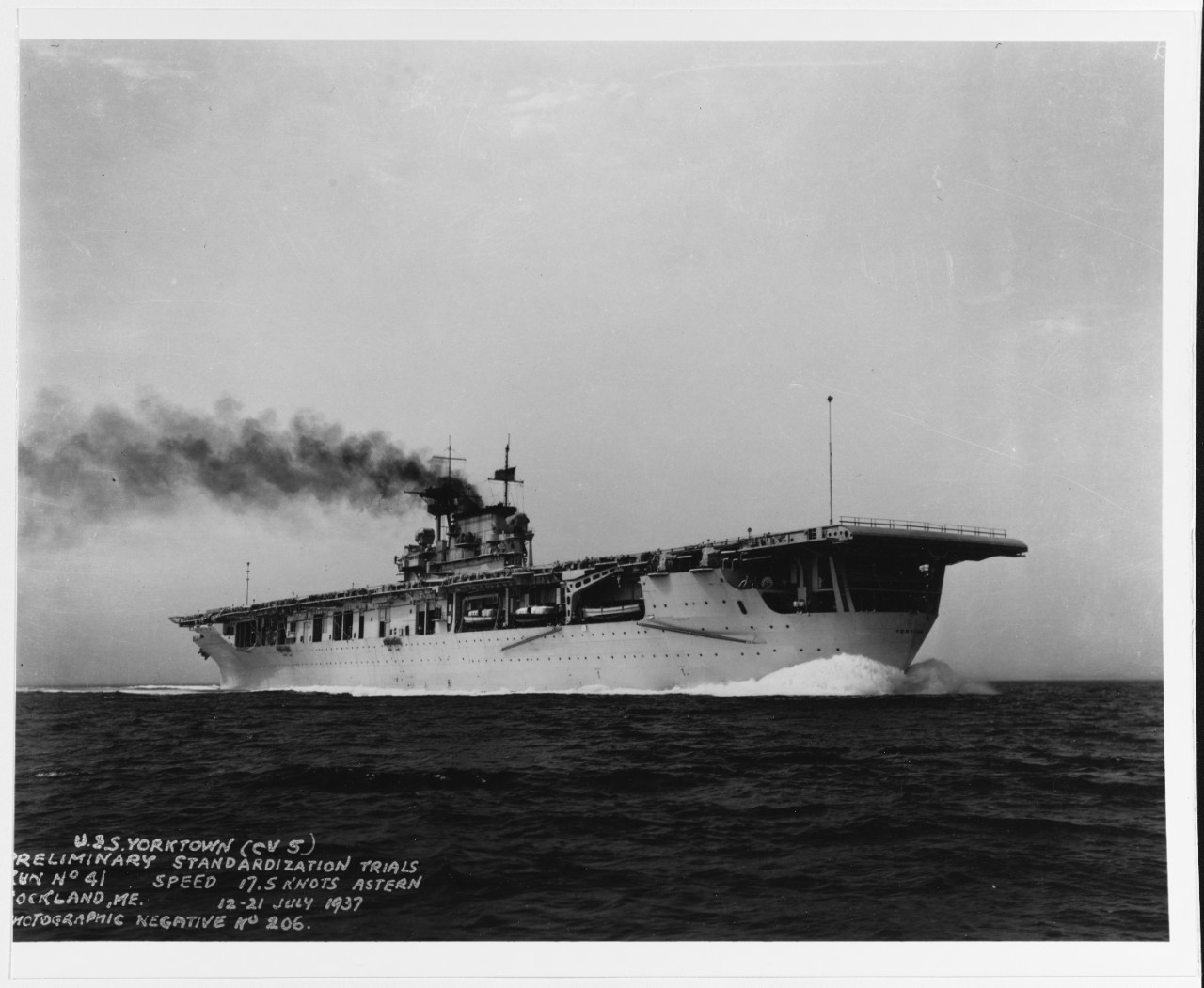 Photo #: 19-N-17422  USS Yorktown (CV-5)