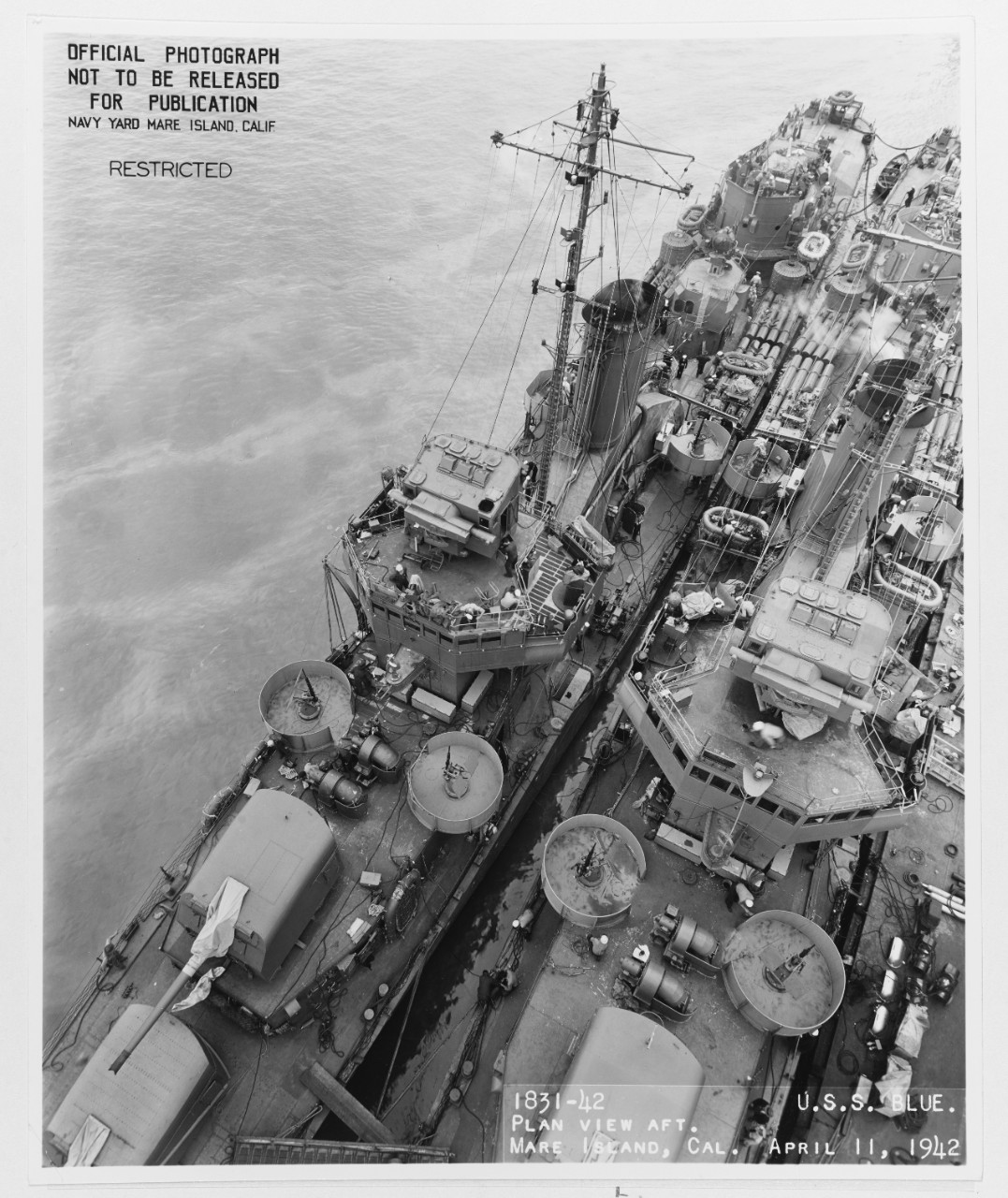 Photo #: 19-N-29230  USS Blue (DD-387) USS Ralph Talbot (DD-390)