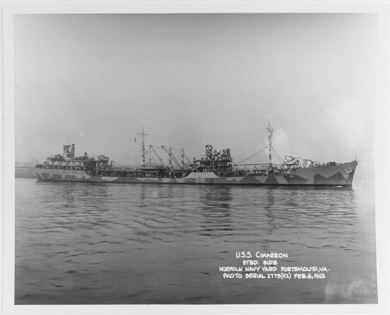 Photo #: 19-N-30121  USS Cimarron (AO-22)