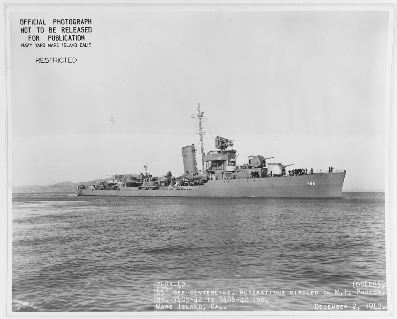 Photo #: 19-N-38244  USS Wilson (DD-408)