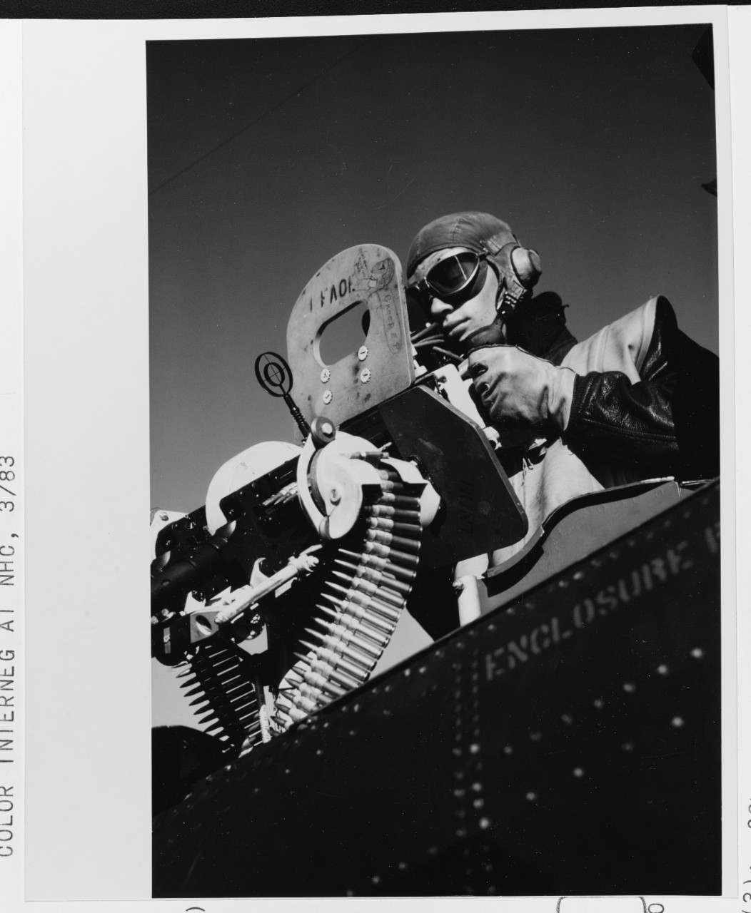 Photo #: 80-G-K-787 Radioman-Gunner of an SBD &quot;Dauntless&quot; scout-bomber