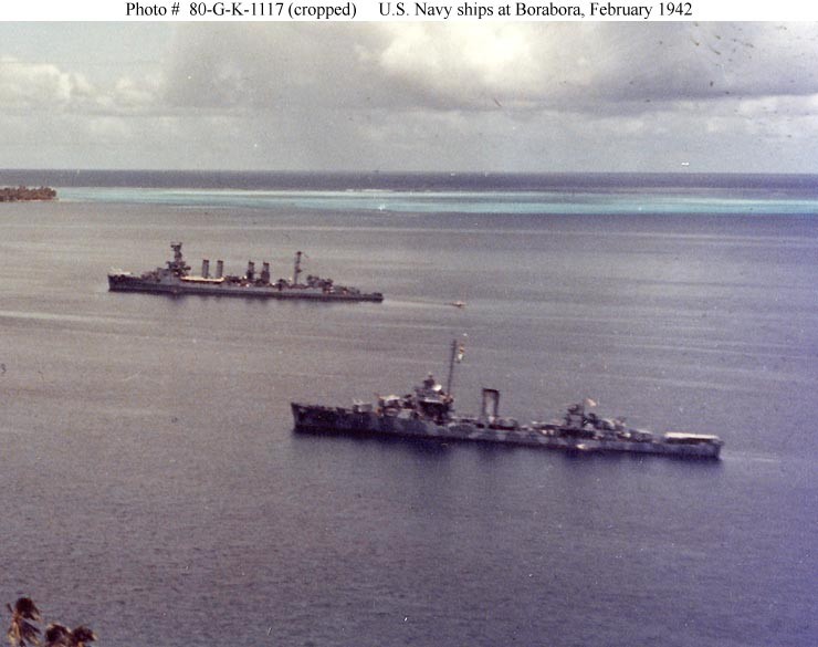 Photo #: 80-G-K-1117 (cropped) U.S. Navy ships at Bora Bora, Society Islands probably probably