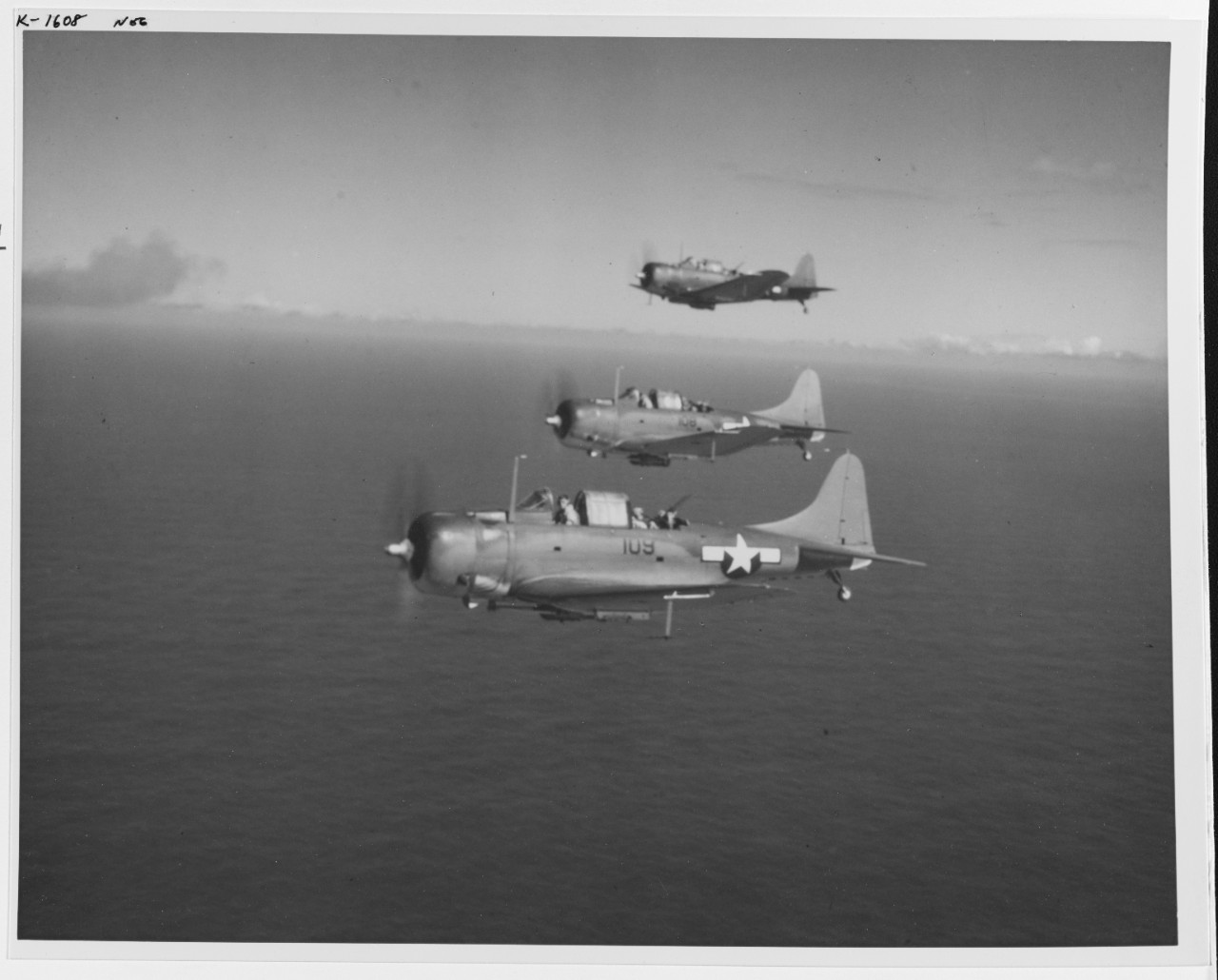 Photo #: 80-G-K-1608 Douglas SBD &quot;Dauntless&quot; scout bombers