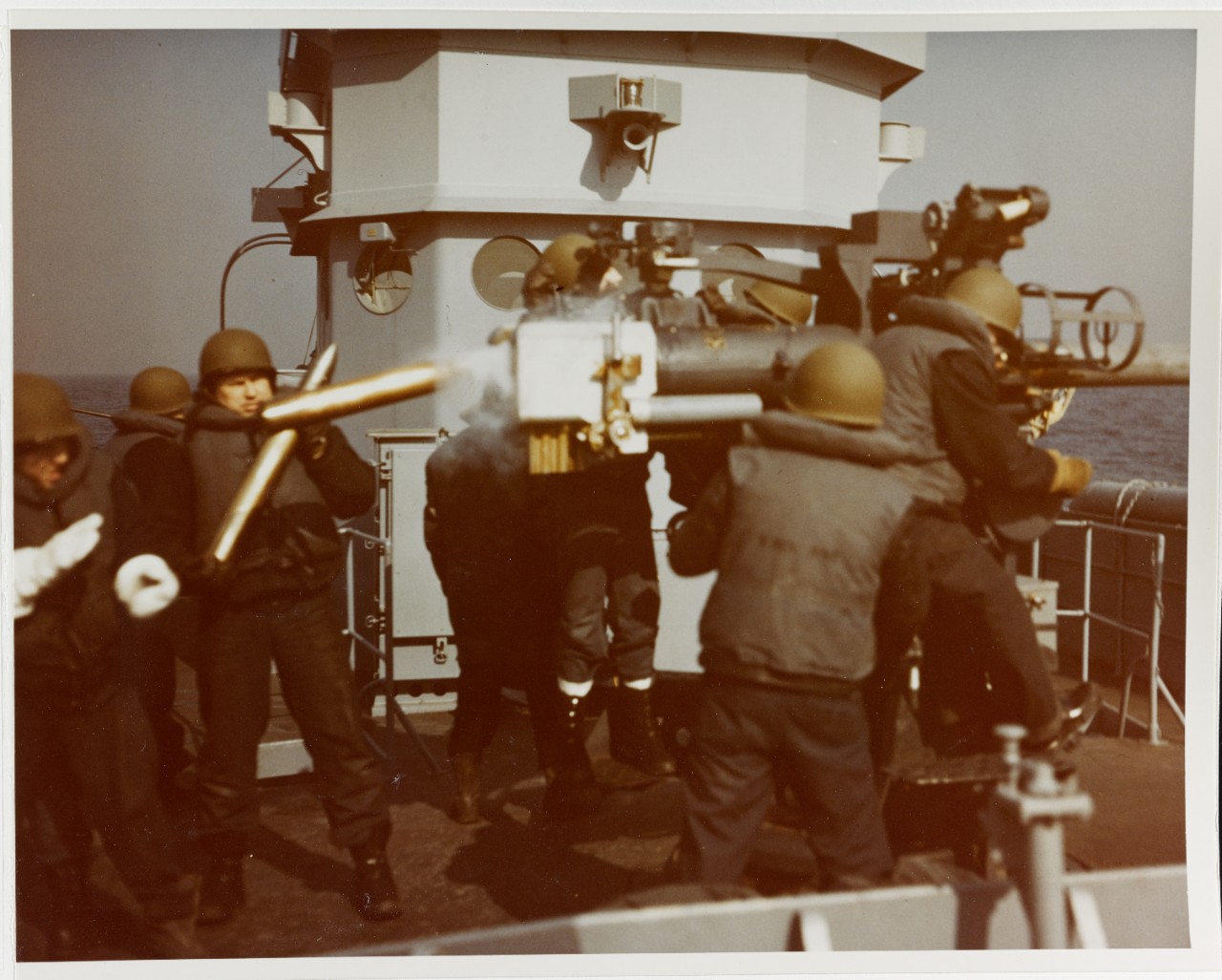 Photo #: 80-G-K-13571 (Color)  Crew of a 3&quot;/50 Dual-Purpose Gun