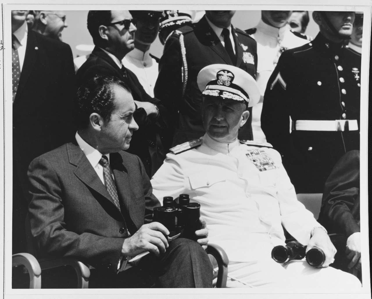 Photo #: K-72713  President Richard M. Nixon Admiral Thomas H. Moorer, USN