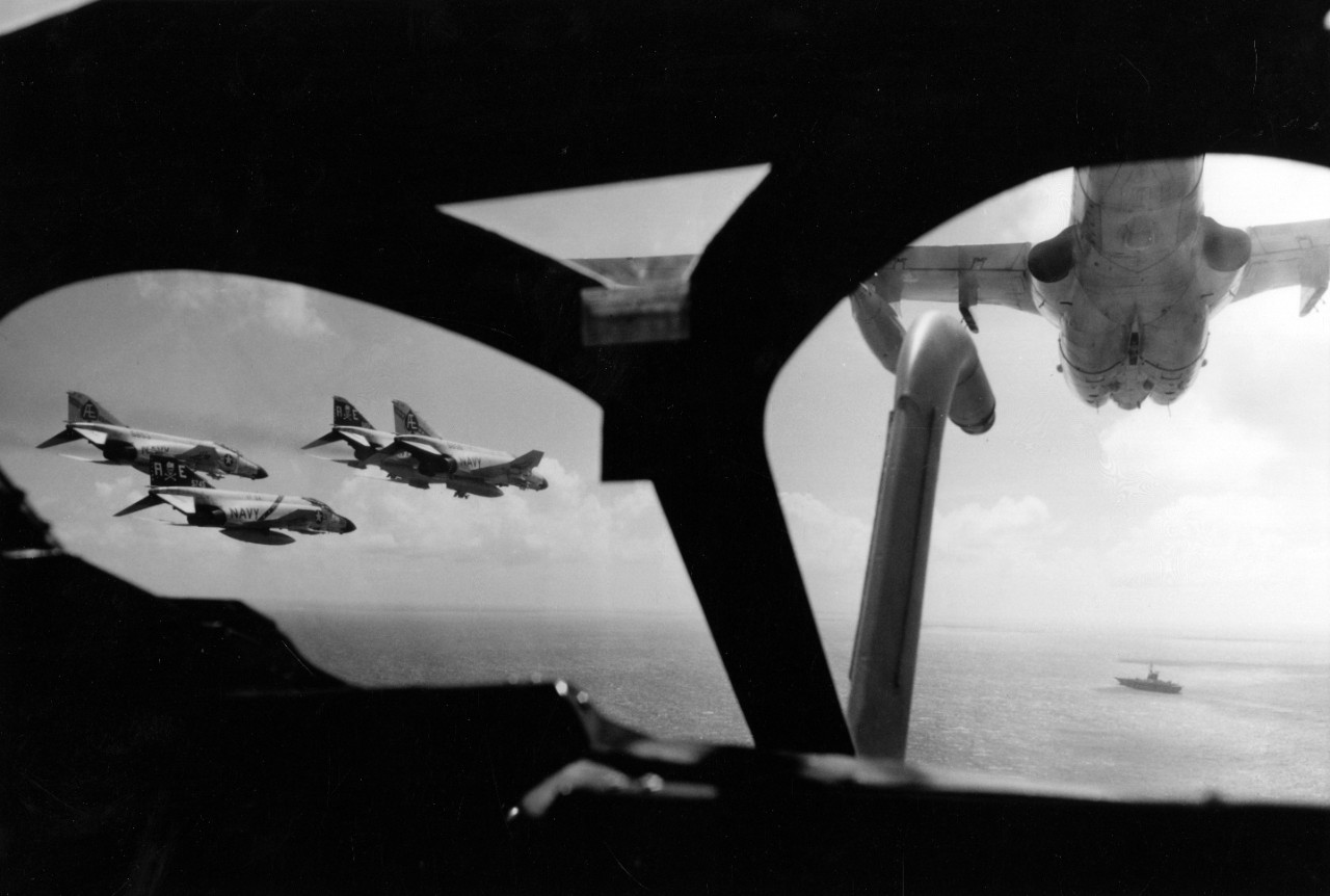 A-6A Intruder & F-4 Phantom II flying in formation