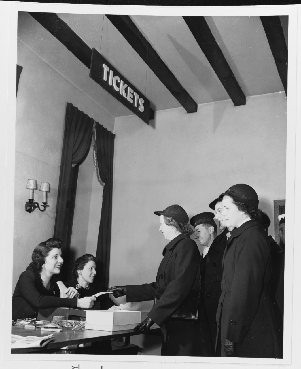 Photo #: 80-G-27893  Free theater tickets for World War II service personnel