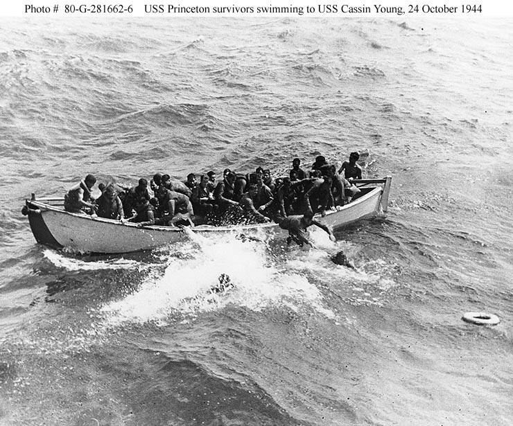 Photo #: 80-G-281662-6  Loss of USS Princeton (CVL-23), 24 October 1944